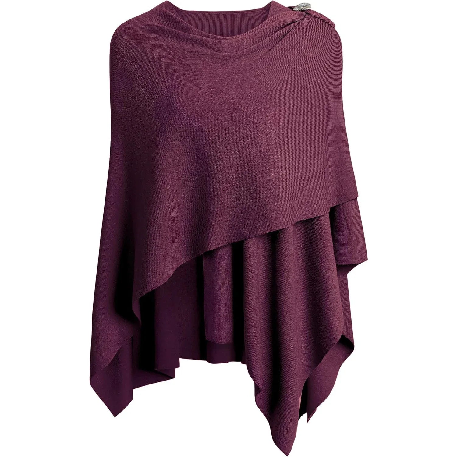 PULI Women's Large Cross Front Poncho Sweater Wrap Topper - Gomix Brands Outlet